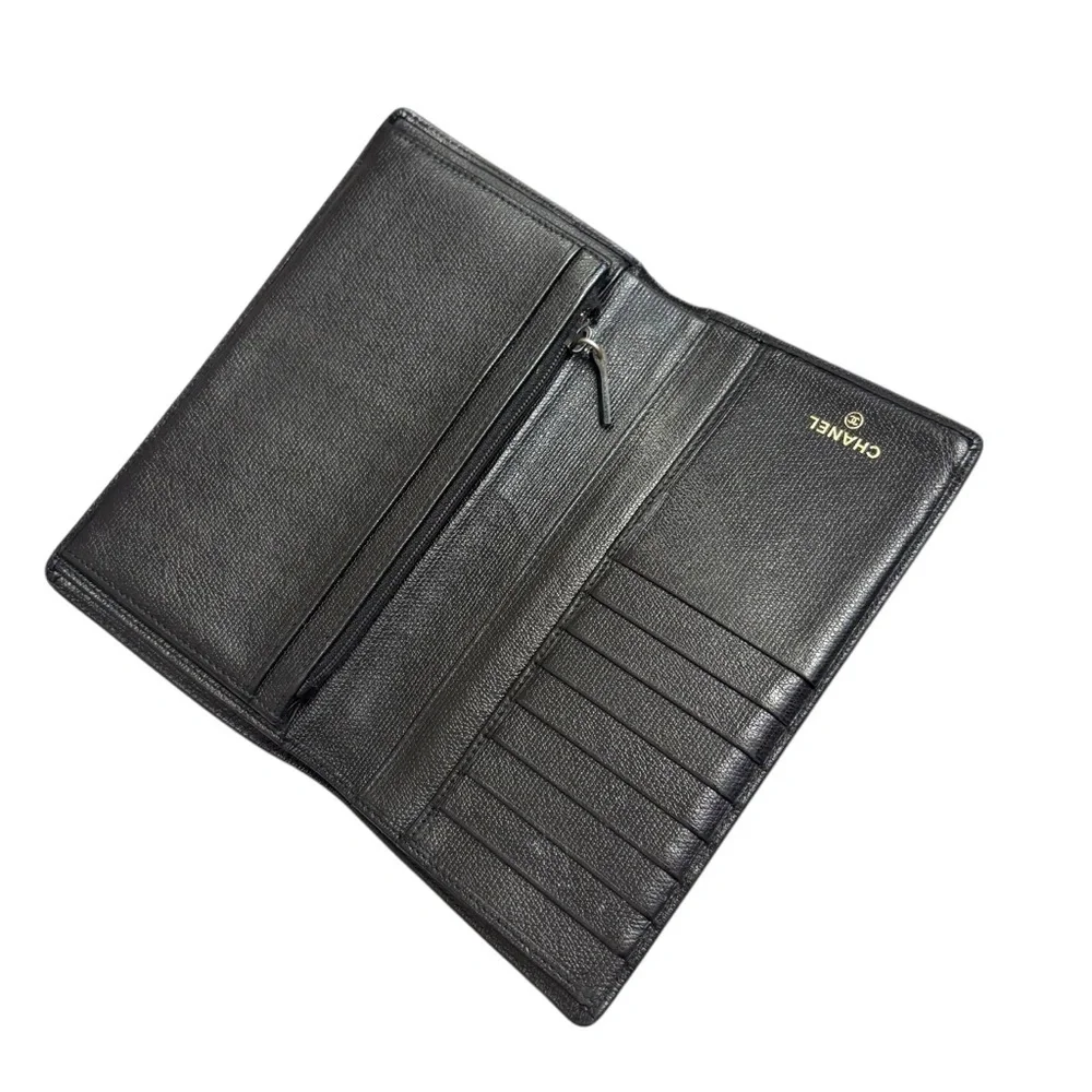 Chanel bifold vintage long wallet